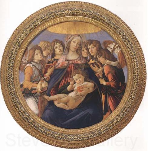 Sandro Botticelli Madonna and child with six Angels or Madonna of the Pomegranate Spain oil painting art
